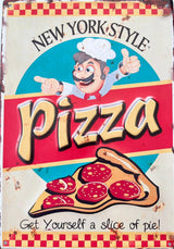 PLAQUE MÉTAL PIZZA 30X40 CM - PLAQUE DECORATIVE (8904714486100)