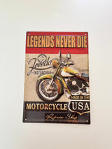 PLAQUE MÉTAL MOTORCYCLE 30X40 CM - PLAQUE DECORATIVE (8904717435220)