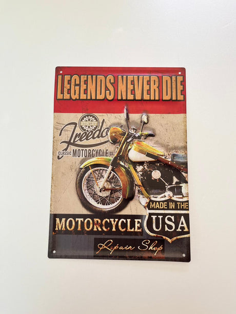 PLAQUE MÉTAL MOTORCYCLE 30X40 CM - PLAQUE DECORATIVE (8904717435220)