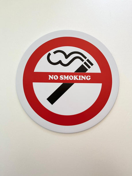 PLAQUE MÉTAL NO SMOKING 30X30 CM - PLAQUE DECORATIVE (8905353691476)