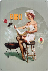 PLAQUE MÉTAL BARBECUE 30X20 CM - PLAQUE DECORATIVE