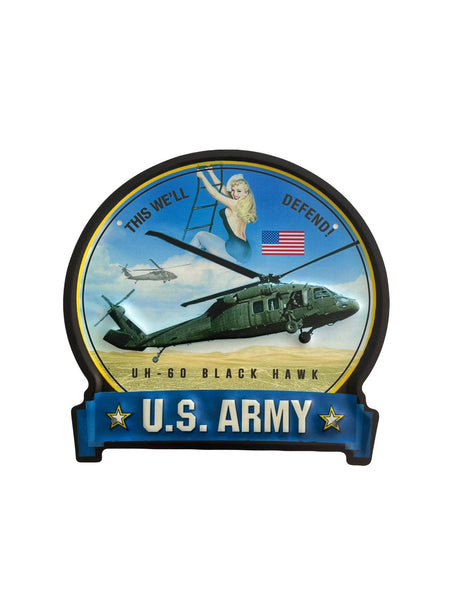 PLAQUE MÉTAL ARMY 30X30 CM - PLAQUE DECORATIVE (8905347236180)