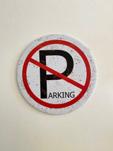 PLAQUE RONDE MÉTAL DO NOT PARK 30 CM - PLAQUE DECORATIVE (8904705868116)