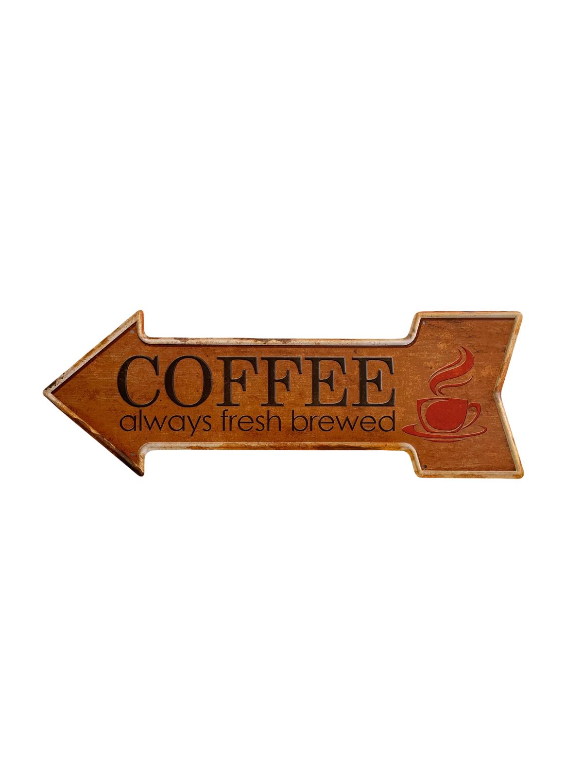 PLAQUE FLECHE MÉTAL BREWED 45x15 CM - PLAQUE DECORATIVE (8904704721236)