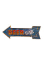 PLAQUE FLECHE MÉTAL BEER BAR 45x15 CM - PLAQUE DECORATIVE (8904704852308)