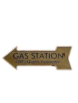 PLAQUE FLECHE MÉTAL GAS STATION 45x15 CM - PLAQUE DECORATIVE (8904705605972)