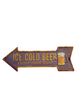 PLAQUE FLECHE MÉTAL ICE COLD 45x15 CM - PLAQUE DECORATIVE (8904705147220)