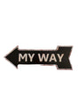 PLAQUE FLECHE MÉTAL MY WAY 45x15 CM - PLAQUE DECORATIVE (8904705343828)