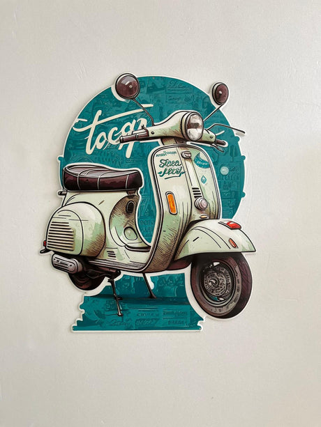 PLAQUE 3D MÉTAL SCOOT 45x40 CM - PLAQUE DECO (8904707047764)