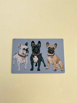 PLAQUE MÉTAL BOULEDOGUE 30X20 CM - PLAQUE DECORATIVE