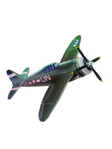 PLAQUE 3D MÉTAL AVION VERT 45x50CM - PLAQUE 3D DECO MURAL (8904711373140)