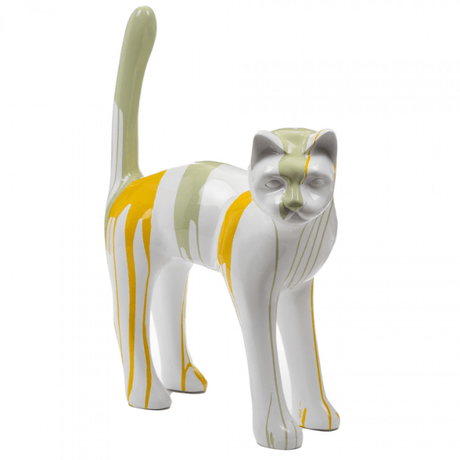 Statue Chat Animaux Resine - 105cm - Coulure Jaune Vert Kaki - ANIMAUX-RESINE.FR (8904750989652)