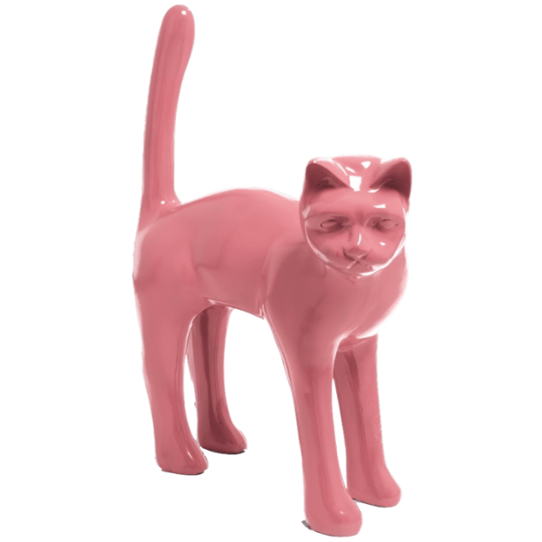 Statue Chat Animaux Resine - 105cm - Rose Clair - ANIMAUX-RESINE.FR (8904751612244)