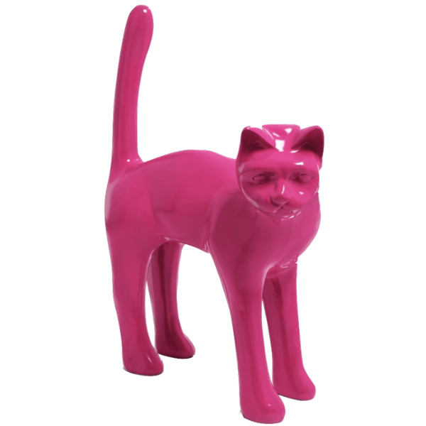 Statue Chat Animaux Resine - 105cm - Rose Fushia - ANIMAUX-RESINE.FR (8904751513940)