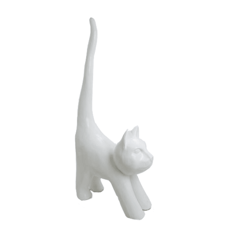 Statue Chat Animaux Resine - 205cm - Blanc - ANIMAUX-RESINE.FR (8904762982740)