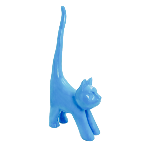 Statue Chat Animaux Resine - 205cm - Bleu Ciel - ANIMAUX-RESINE.FR (8904749056340)