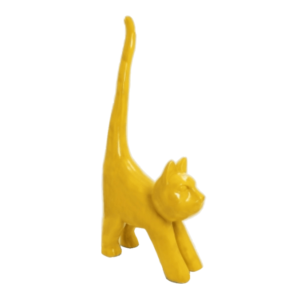 Statue Chat Animaux Resine - 205cm - Jaune - ANIMAUX-RESINE.FR (8904763605332)