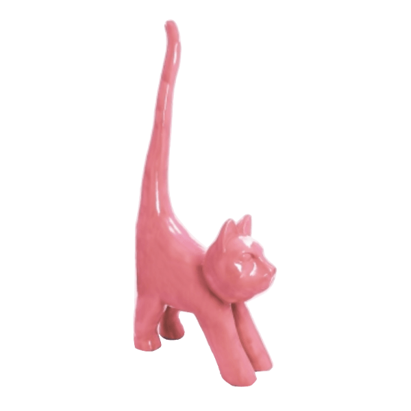 Statue Chat Animaux Resine - 205cm - Rose Clair - ANIMAUX-RESINE.FR (8904763474260)