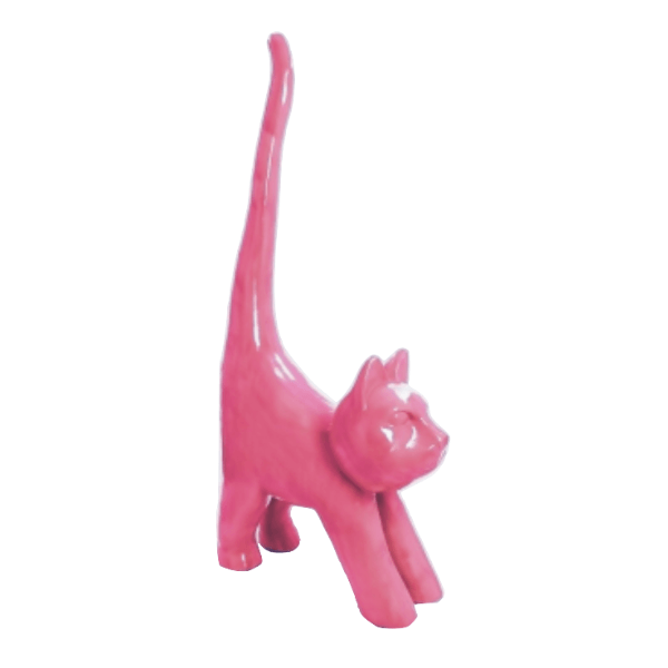 Statue Chat Animaux Resine - 205cm - Rose Fushia - ANIMAUX-RESINE.FR (8904748958036)