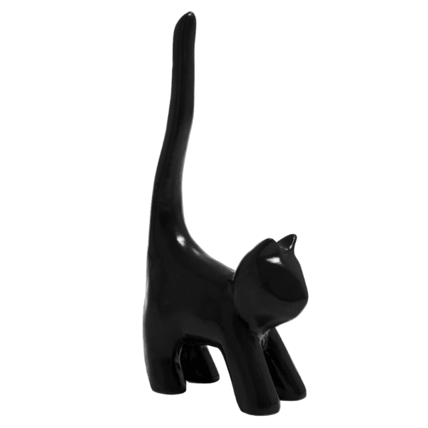 Statue Chat Animaux Resine - 30cm - Noir - ANIMAUX-RESINE.FR (8904758427988)