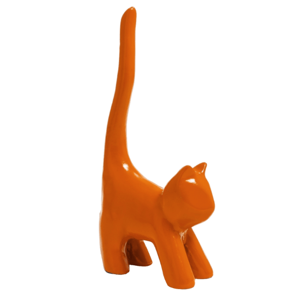 Statue Chat Animaux Resine - 30cm - Orange - ANIMAUX-RESINE.FR (8904757739860)