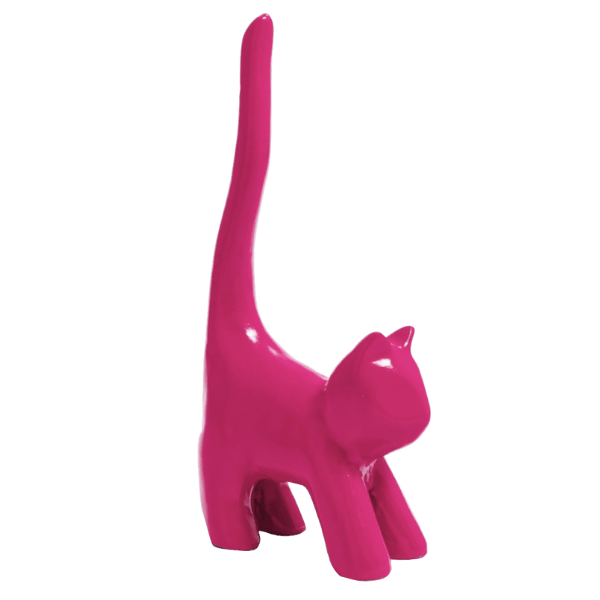 Statue Chat Animaux Resine - 30cm - Rose Fushia - ANIMAUX-RESINE.FR (8904757674324)