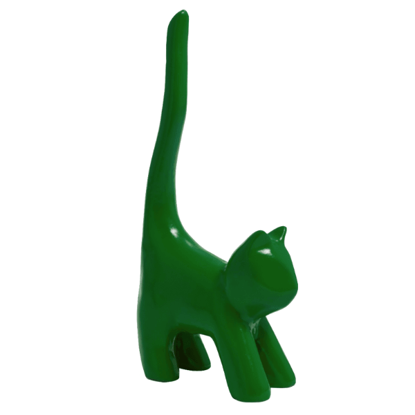 Statue Chat Animaux Resine - 30cm - Vert - ANIMAUX-RESINE.FR (8904757608788)