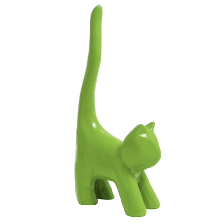 Statue Chat Animaux Resine - 30cm - Vert Pomme - ANIMAUX-RESINE.FR (8904757477716)