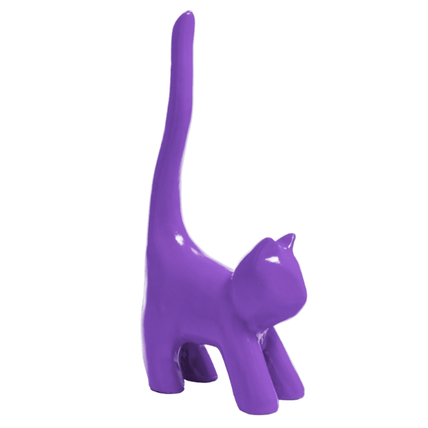 Statue Chat Animaux Resine - 30cm - Violet - ANIMAUX-RESINE.FR (8904757444948)