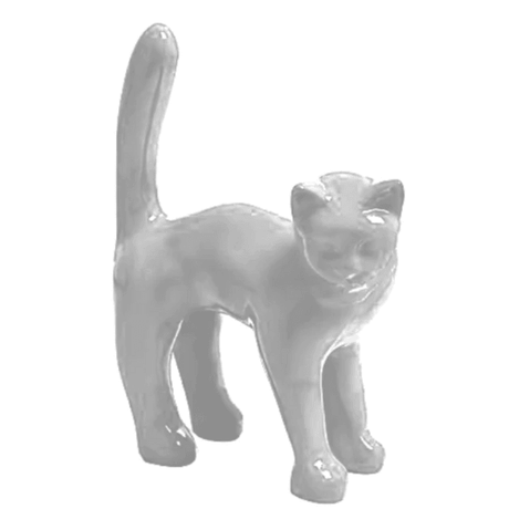 Statue Chat Animaux Resine - 35cm - Blanc - ANIMAUX-RESINE.FR (8904767635796)