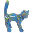 Statue Chat Animaux Resine - 35cm - Graffiti Bleu - ANIMAUX-RESINE.FR (8904759738708)