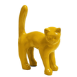 Statue Chat Animaux Resine - 35cm - Jaune - ANIMAUX-RESINE.FR