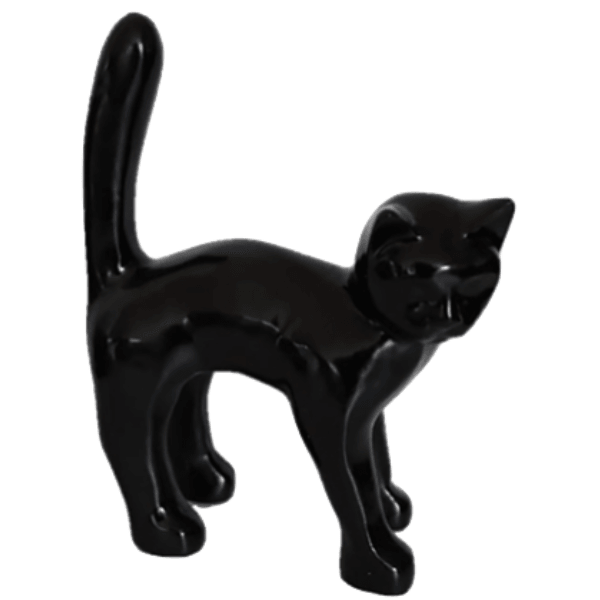 Statue Chat Animaux Resine - 35cm - Noir - ANIMAUX-RESINE.FR (8904768389460)