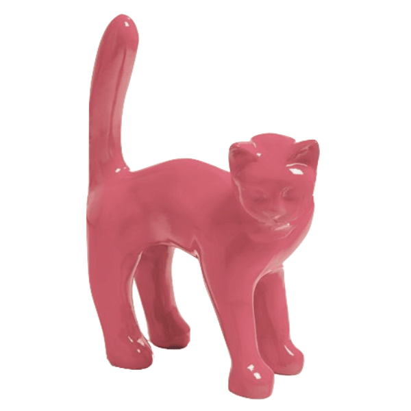 Statue Chat Animaux Resine - 35cm - Rose Clair - ANIMAUX-RESINE.FR (8904749908308)