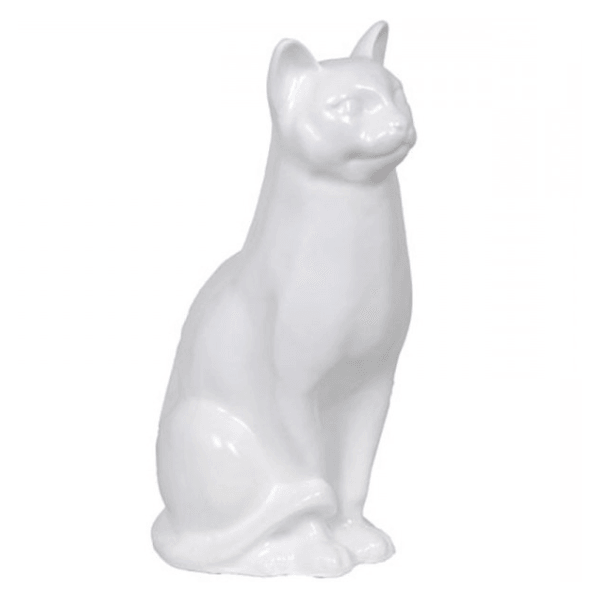 Statue Chat Animaux Resine - 40cm - Blanc - ANIMAUX-RESINE.FR (8904755413332)