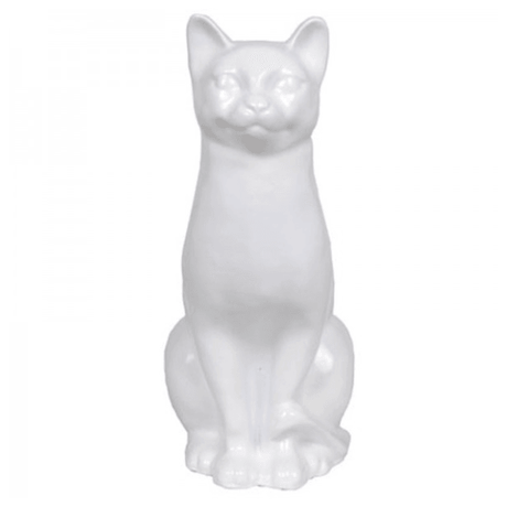 Statue Chat Animaux Resine - 40cm - Blanc - ANIMAUX-RESINE.FR (8904755413332)