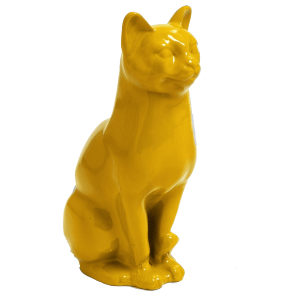 Statue Chat Animaux Resine - 40cm - Jaune - ANIMAUX-RESINE.FR (8904754692436)