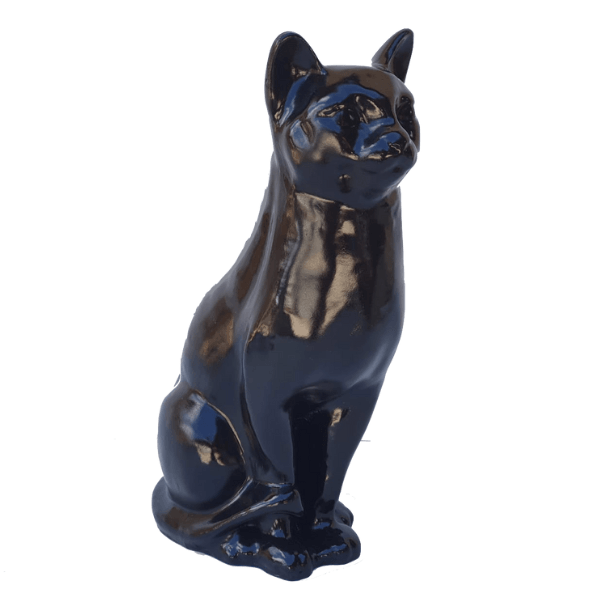 Statue Chat Animaux Resine - 40cm - Noir - ANIMAUX-RESINE.FR (8904758624596)