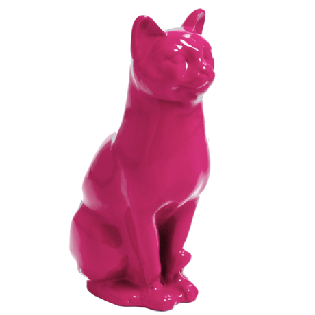 Statue Chat Animaux Resine - 40cm - Rose Fushia - ANIMAUX-RESINE.FR (8904755970388)