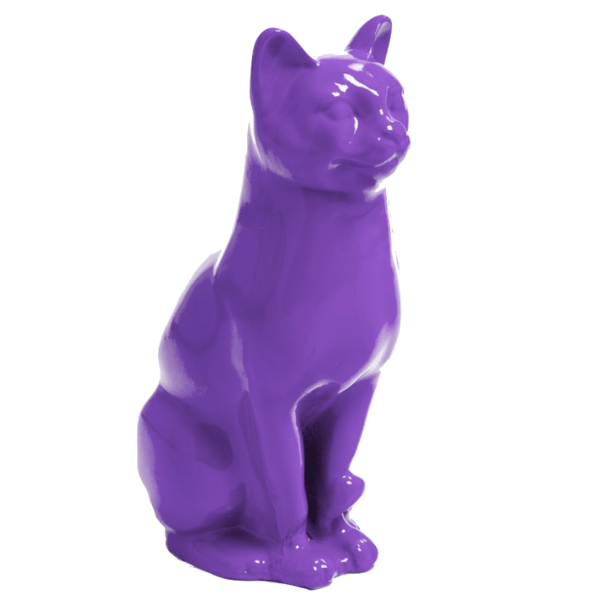 Statue Chat Animaux Resine - 40cm - Violet - ANIMAUX-RESINE.FR (8904756429140)