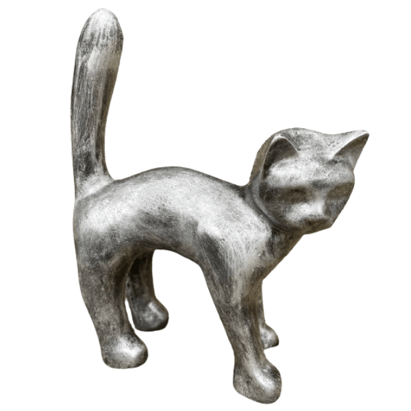 Statue Chat Animaux Resine - 45cm - Argent - ANIMAUX-RESINE.FR (8904748826964)