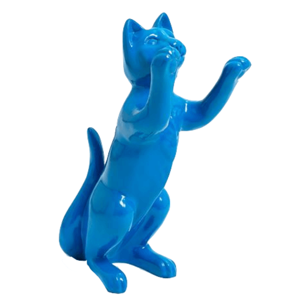 Statue Chat Animaux Resine - 55cm - Bleu - ANIMAUX-RESINE.FR (8904753283412)