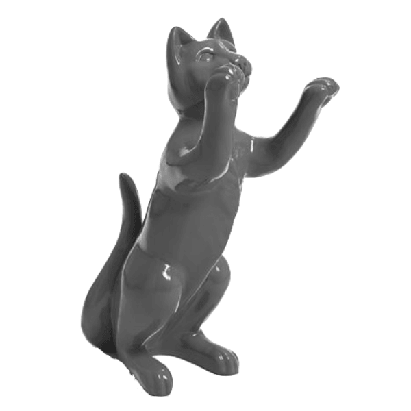 Statue Chat Animaux Resine - 55cm - Gris - ANIMAUX-RESINE.FR (8904749252948)