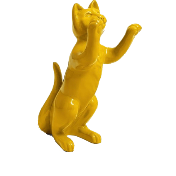 Statue Chat Animaux Resine - 55cm - Jaune - ANIMAUX-RESINE.FR (8904753086804)