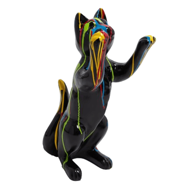 Statue Chat Animaux Resine - 55cm - Multi Coulure Noir - ANIMAUX-RESINE.FR (8904759214420)