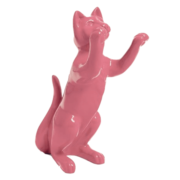 Statue Chat Animaux Resine - 55cm - Rose Clair - ANIMAUX-RESINE.FR (8904749187412)