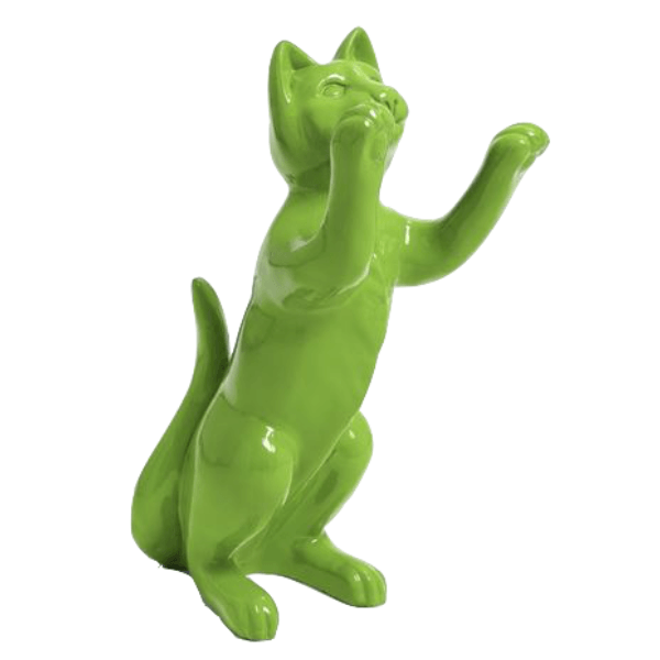 Statue Chat Animaux Resine - 55cm - Vert Pomme - ANIMAUX-RESINE.FR (8904752660820)