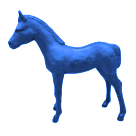 Statue Cheval Animaux Resine - 150cm - Bleu - ANIMAUX-RESINE.FR (8905497248084)