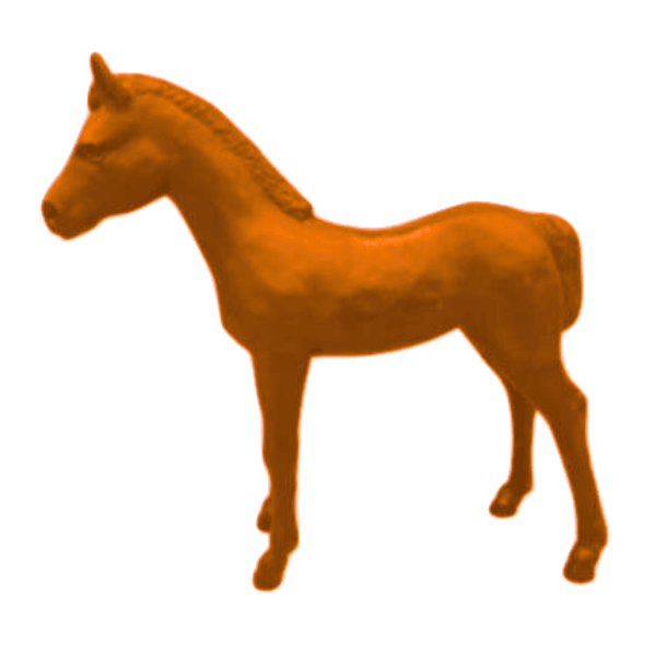 Statue Cheval Animaux Resine - 150cm - Orange - ANIMAUX-RESINE.FR (8905497674068)