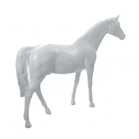 Statue Cheval Animaux Resine - 210cm - Blanc - ANIMAUX-RESINE.FR (8905501049172)